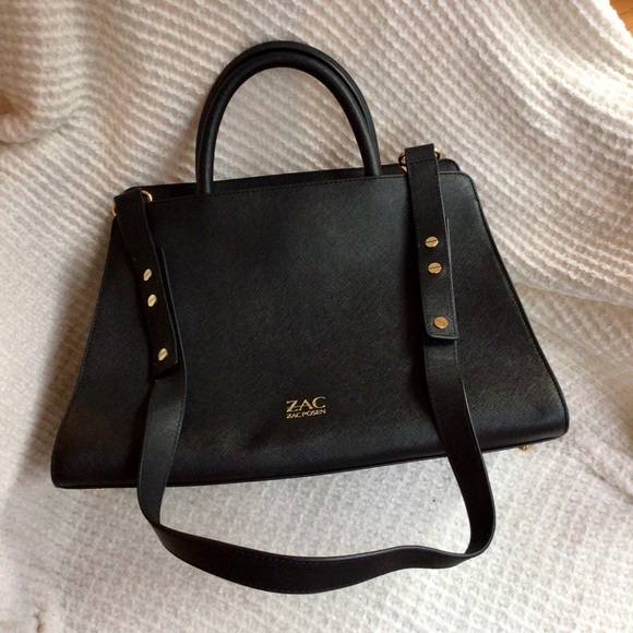 ZAC Zac Posen Black and Olive Two-toned Bag - Picture 10 of 16